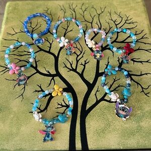 Disney Lilo and Stitch Inspired Crystal Handmade Bracelets